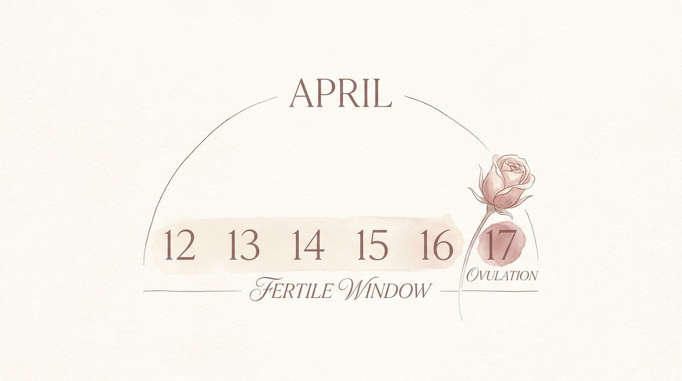 Illustration of the six-day fertile window leading up to ovulation as mapped by the Vyve ovulation tracker
